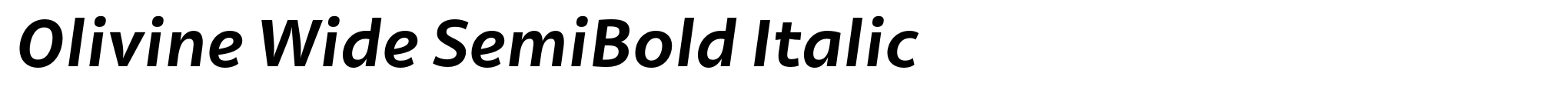 Olivine Wide SemiBold Italic image
